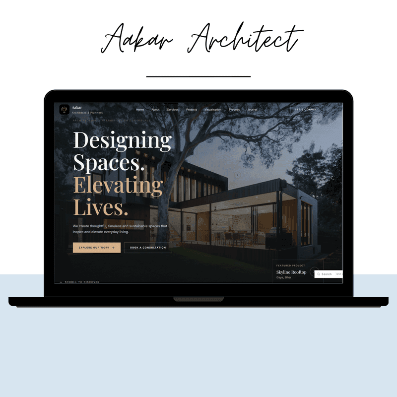 Aakar Architect Planner website preview